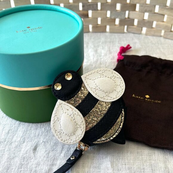 GENUINE Kate Spade Queen Bee Coin Purse - Down the Rabbit Hole + Gift Box! NWOT - Picture 2 of 7